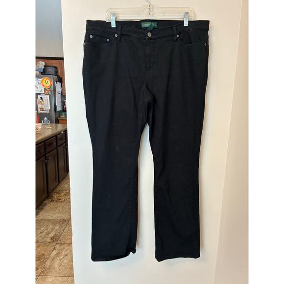 Lauren Ralph Lauren Modern Bootcut Jeans Black Size 16W - Picture 1 of 7